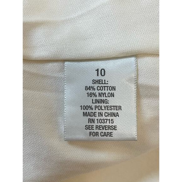 Lace Dress with Lasso Belt! Creamy Lace Short Dress, Lined, Sz 10 - Picture 7 of 7